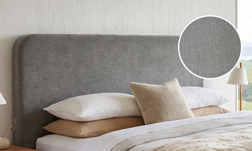 Sirocco Curved Headboard - Selected Sizes &  Ash Grey #126