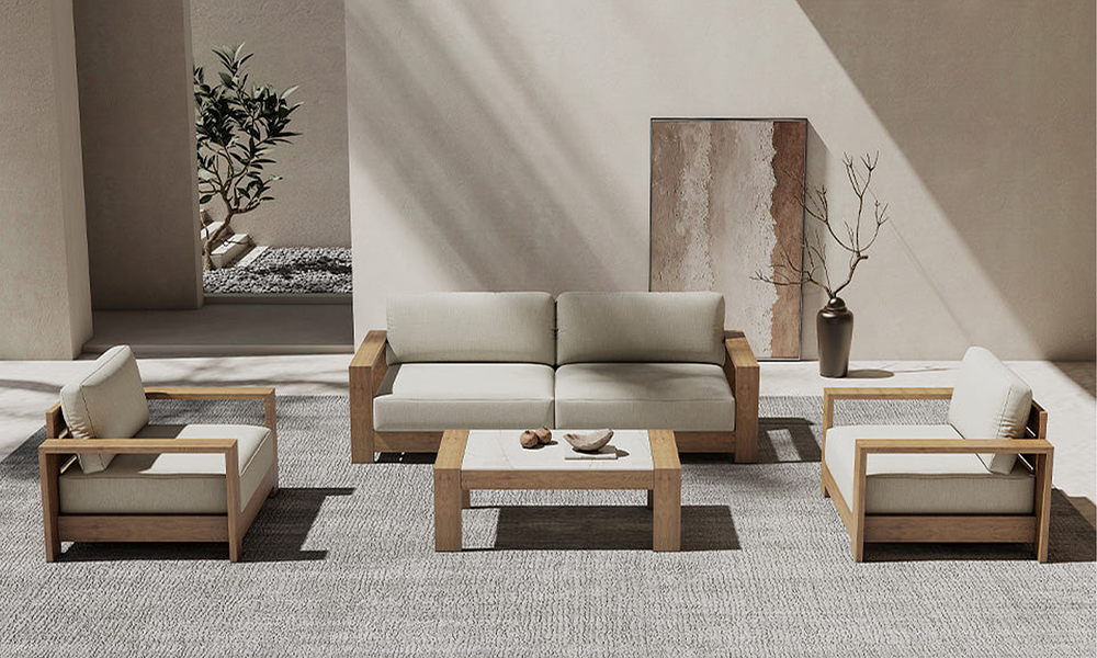 Gio 5-Seater Sofa Set - Oak Look #12