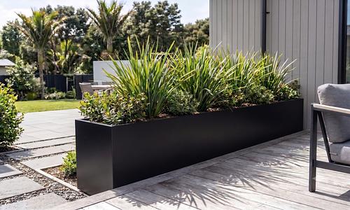 Heavy Duty Hermes Black Steel Planter - 2m #203