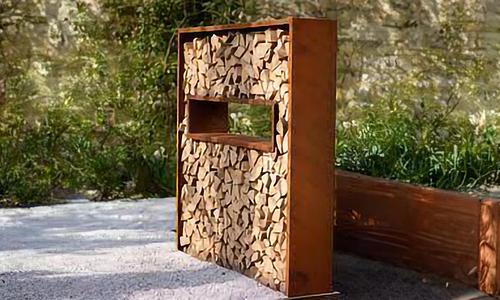 Corten Niche Woodbox 