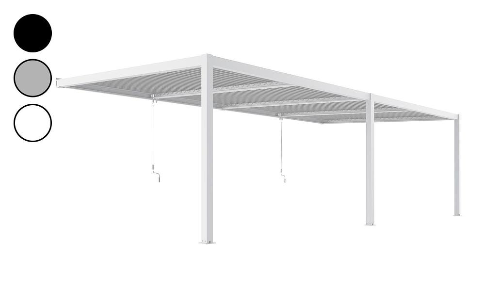 Aluminium Wall Mounted Pergola 7.7m x 2.9m - Three Colours #338