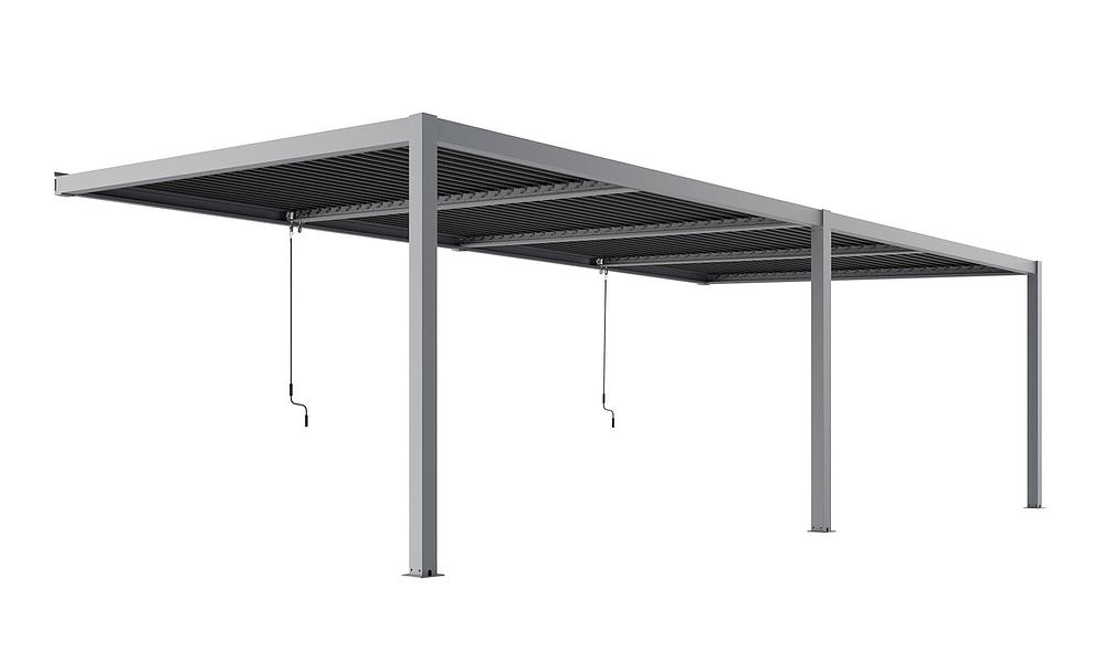 Aluminium Wall Mounted Pergola 7.7m x 2.9m - Grey Only#382
