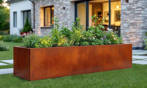 Vendura Corten Rectangle Garden Beds - 2 Sizes