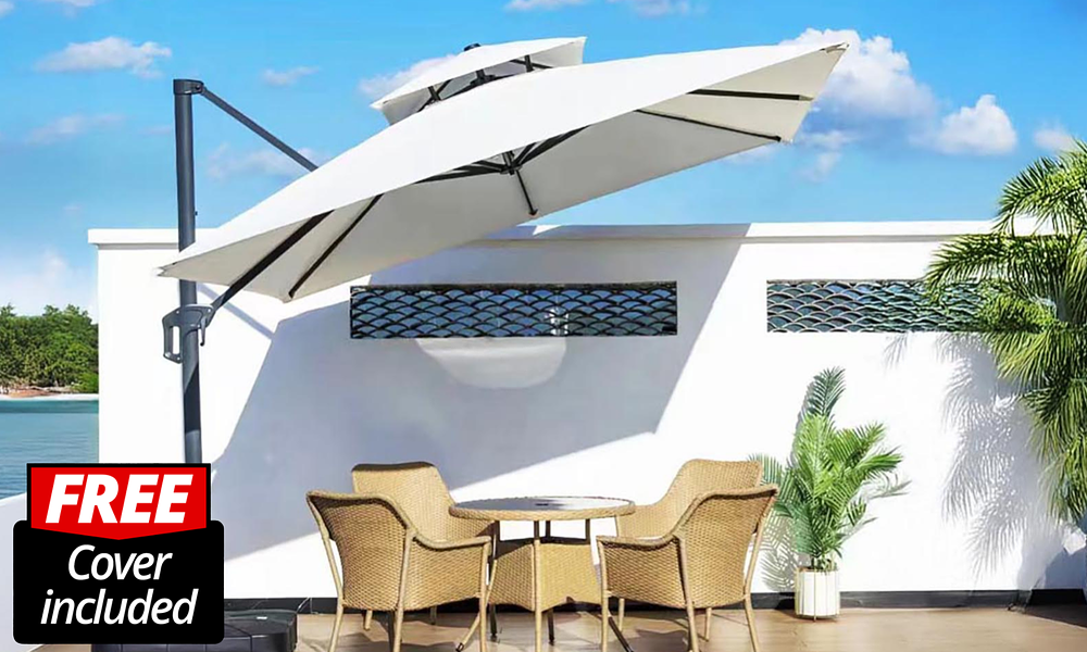 Lume Cantilever Umbrella - Optic White #50