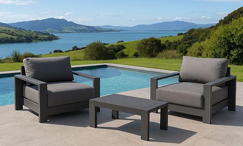 Gio 2 Seater Outdoor Set - Anthracite #39