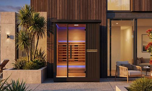 Nova Black Infrared Outdoor Sauna - 2/3 Person #2