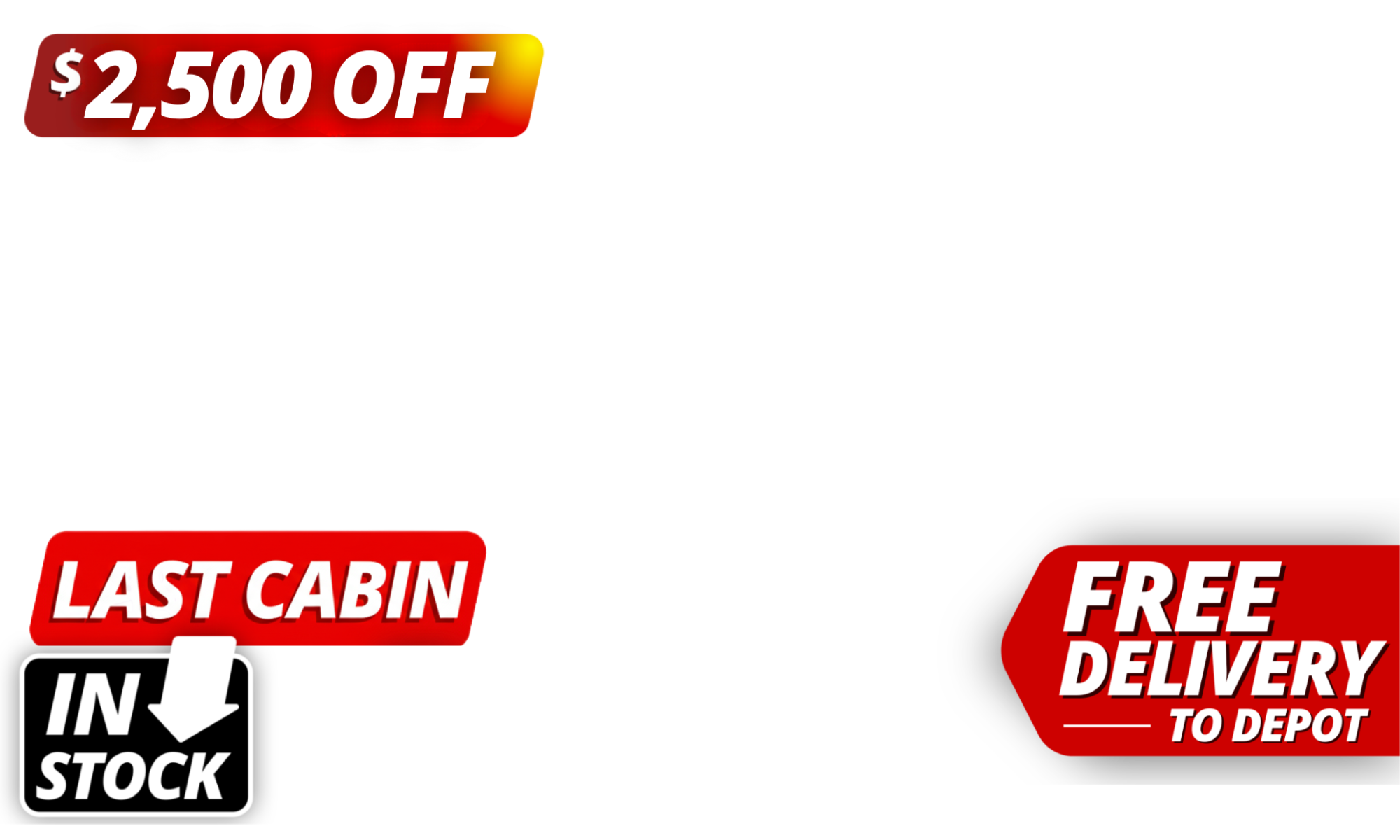 <div><b>🚨 LAST. CABIN. STOCK. 🚨 </b><span>Don’t just deck the halls… deck out your whole backyard. </span><span>Enjoy <b>$2,500 off</b> and <b>FREE delivery to depot. </b></span><span>Treat yourself this Christmas 🎁✨</span></div>