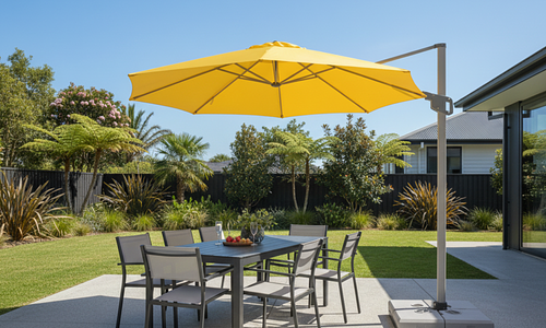 Navo 3m Resort Cantilever Umbrella - Yellow #15