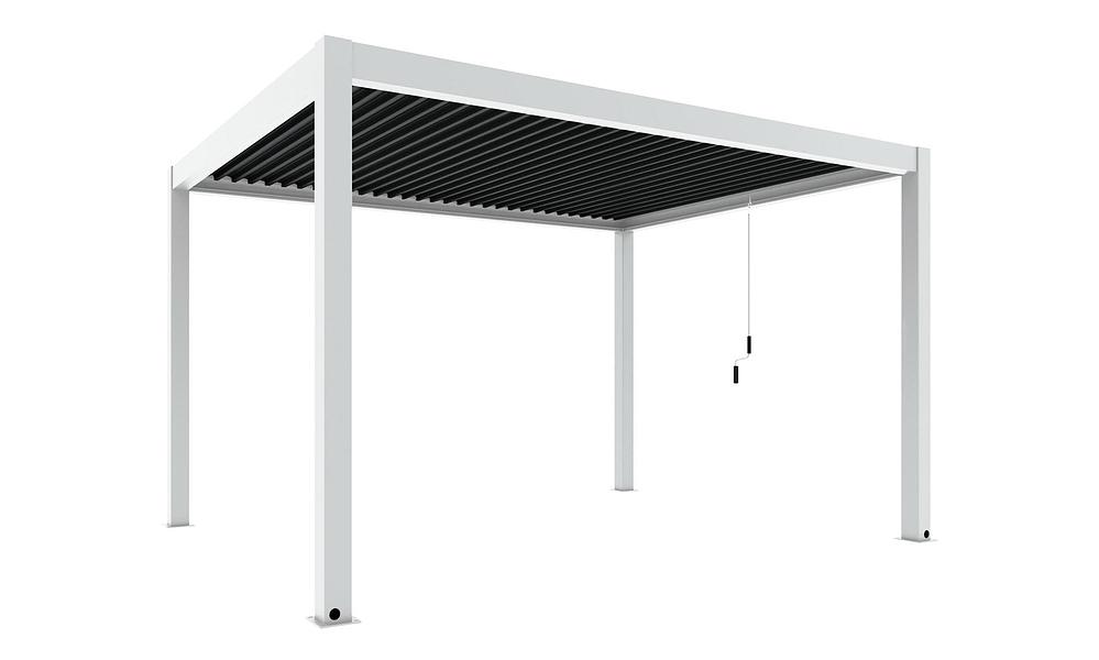 Luxe Louvres 3 x 4m Freestanding - White/Black #131