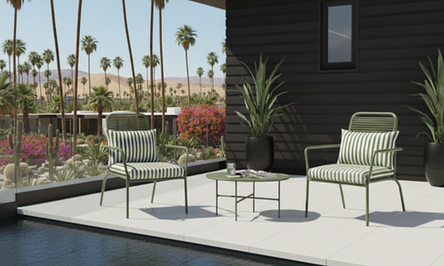 Coco Striped Balcony Set - Green #1