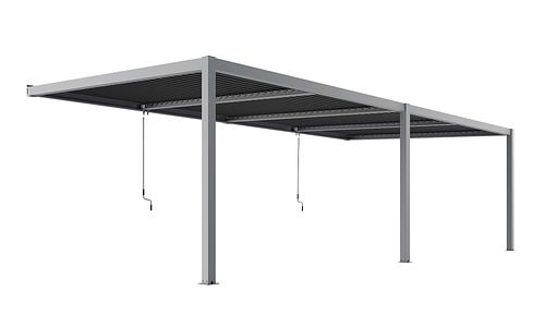 Aluminium Wall Mounted Pergola 7.7m x 2.9m - Grey Only#382