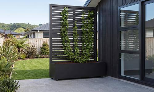 Raised Garden Planter with Trellis - Black - 2 Sizes #97