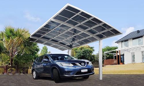 Cantilever Single Carport 3 x 5.5m - White #95