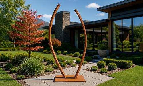 The Wishbone Corten Sculpture #1
