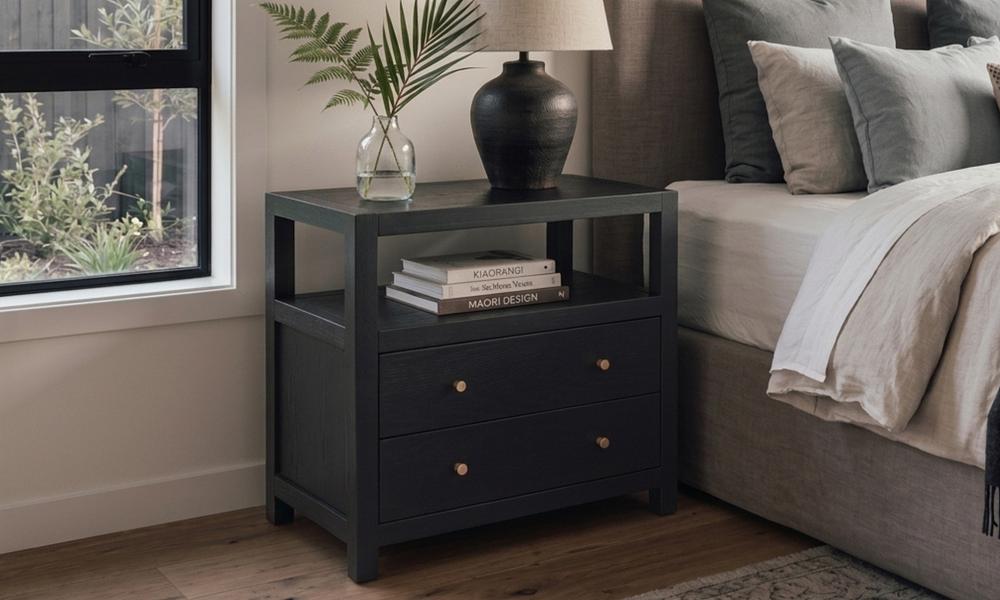 Demi Nightstand - Black Charcoal #113