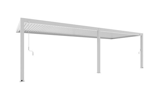 Luxe Louvres 8 x 3m Wall Mounted - White/White #139