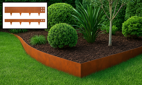 Baltic Corten Garden Edging - 6 Pack - 2 Sizes #108