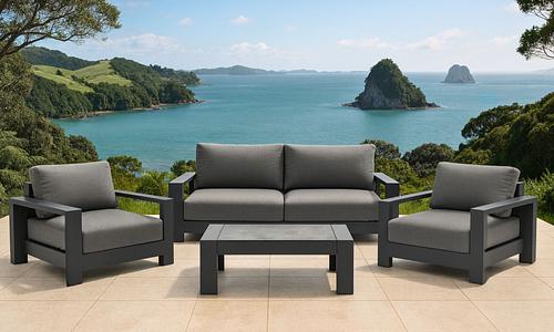 Gio 4-Seater Sofa Set - Anthracite #29