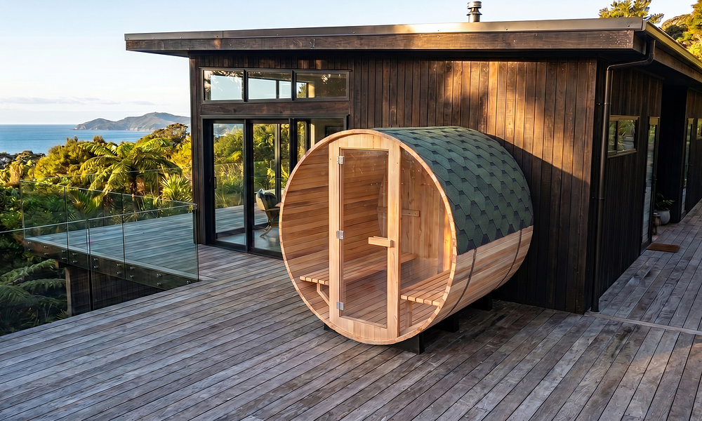 Nara 4-Person Outdoor Steam Barrel Sauna #1