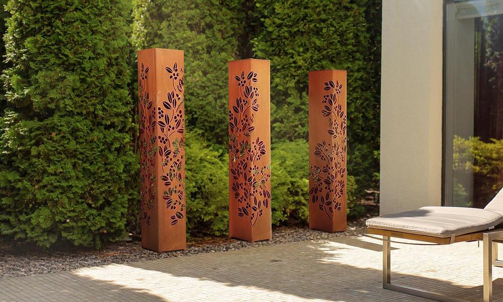 Floral Corten Pillar #39