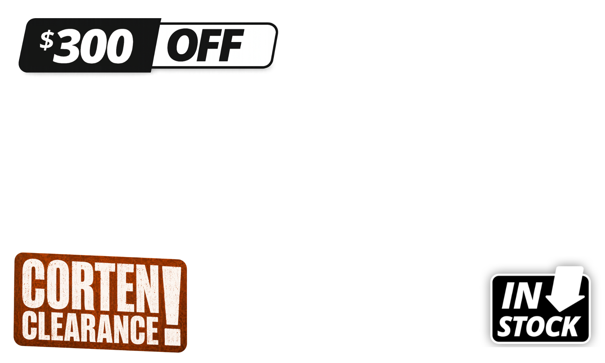 <span>Boring Garden? Not on Our Watch. </span><span>Add instant wow factor with <b>selected in-stock Corten pieces now up to $600 off. </b></span><span>T&Cs apply.</span><div><br></div><div><br></div>