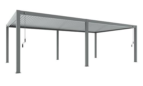 Luxe Louvres 8 x 4m Freestanding - Grey/Grey #136