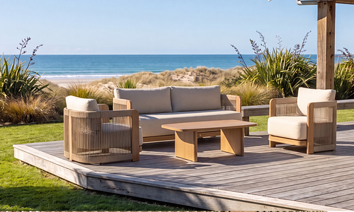 Bowline Rope Aluminium 4 Piece Set - Wood Look #1