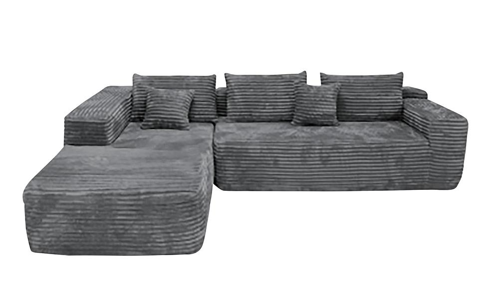 Eichi 3 Seater with Chaise - Silver Grey #88