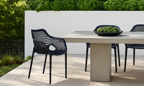 Verve Outdoor Chair - Matte Black #157