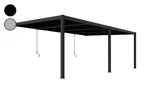 Aluminium Wall Mounted Pergola 5.7m x 2.9m - Two Colours #388