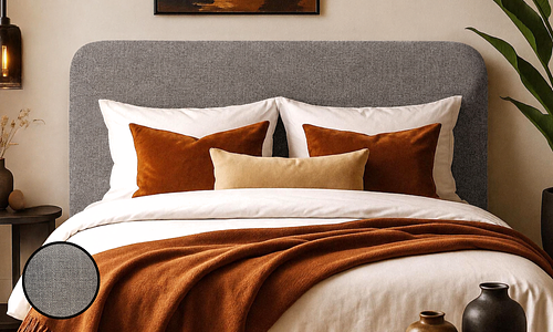 Sirocco Curved Headboard - Selected Sizes & Ash Grey #121