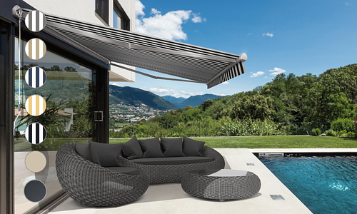 Retractable Awning 4m x 2.5m - 7 Colours #138