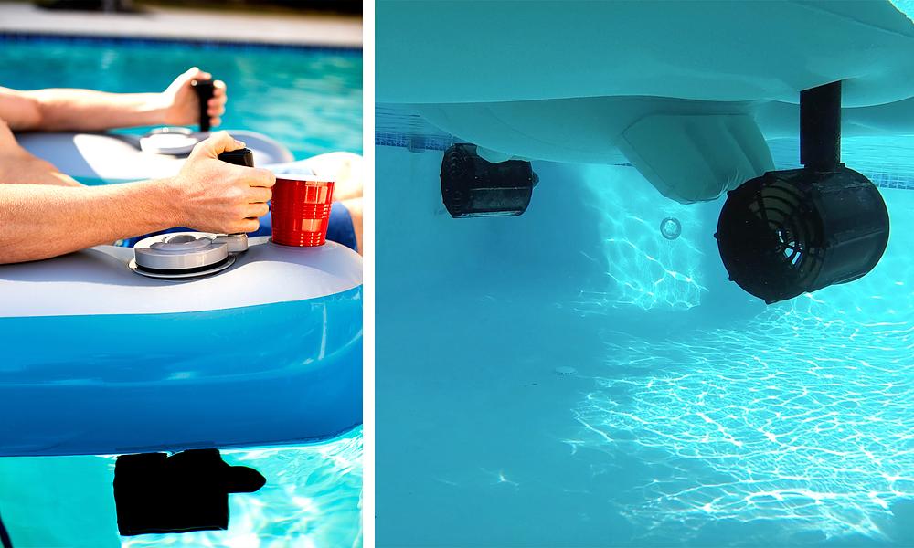 Motorized inflatable deals pool lounger