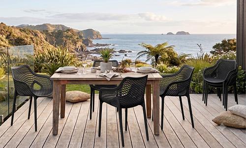 Alo Outdoor Chair with Arms - Black, Set of 4 #44