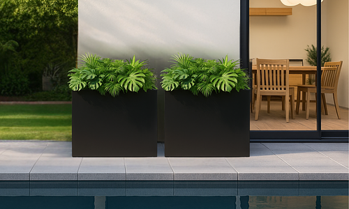 Venus Black Steel Planter - 3 Sizes #28