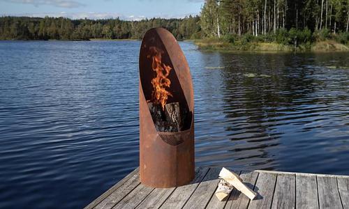 Oval Corten Arch Brazier #1