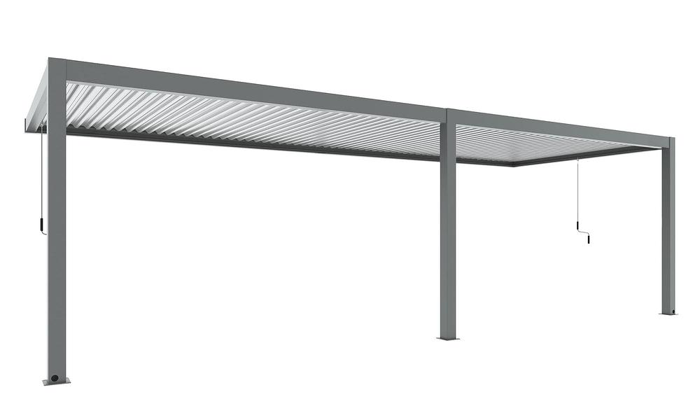 Luxe Louvres 8 x 3m Wall Mounted - Grey/White #120