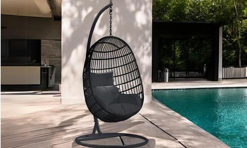 Clio Hanging Egg Chair - Black #62