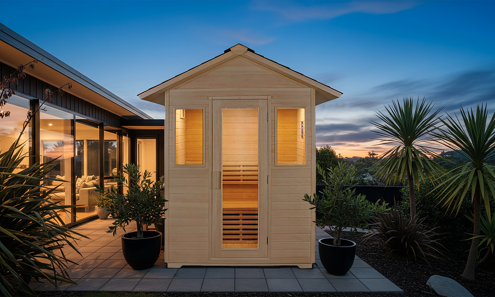 Lyra 3-Person Outdoor Sauna #55