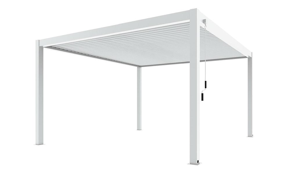 Luxe Louvres 4 x 4m Freestanding - White/White #155