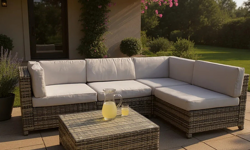 Straford Wicker 5-Seater Corner Sofa Set #35