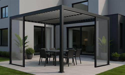 Core Pergola Framed Glass Sliding Doors - FREESTANDING - 2 Sizes #68