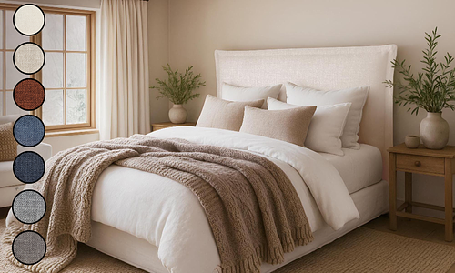 Delphine French Seam Headboard - All Colours & Sizes #15
