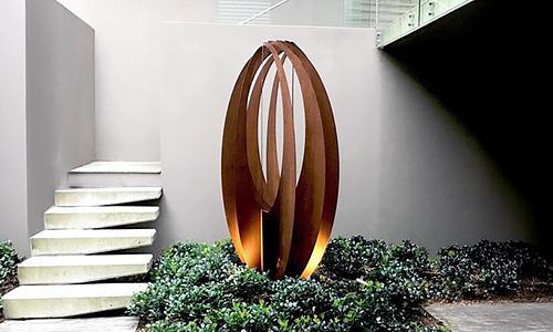 Corten Bloom Sculpture