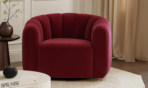 Pascal Ribbed Swivel Chair #1