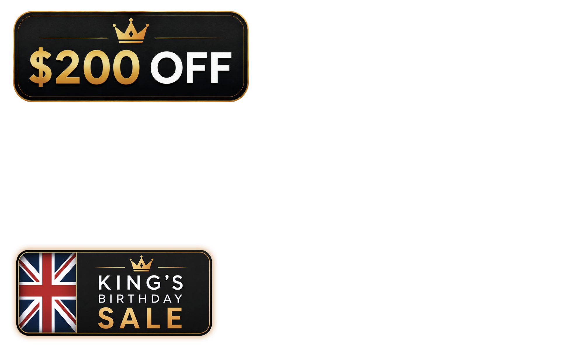<strong>Royal Deals Have Landed 👑 </strong><span>Enjoy royal savings on selected <b>in-stock</b> favourites, ready to ship now. <b>5 days only,</b> while stocks last.</span>