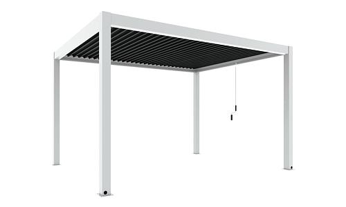 Luxe Louvres 3 x 4m Freestanding - White/Black #131