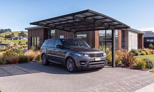 Cantilever Single Carport 5.5m x 3 x 3 (Black/Grey) #185