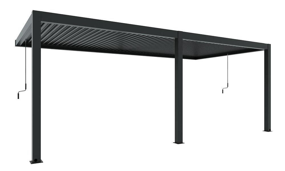 Luxe Louvres 6 x 3m Wall Mounted - Black/Black #130