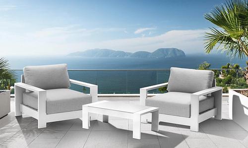Gio 2 Seater Outdoor Set - White #34